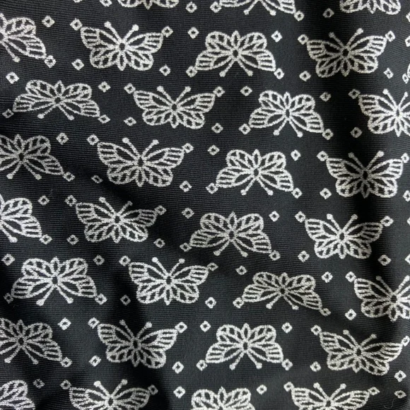 Black and silver butterfly print swimsuit - Picture 5 of 6